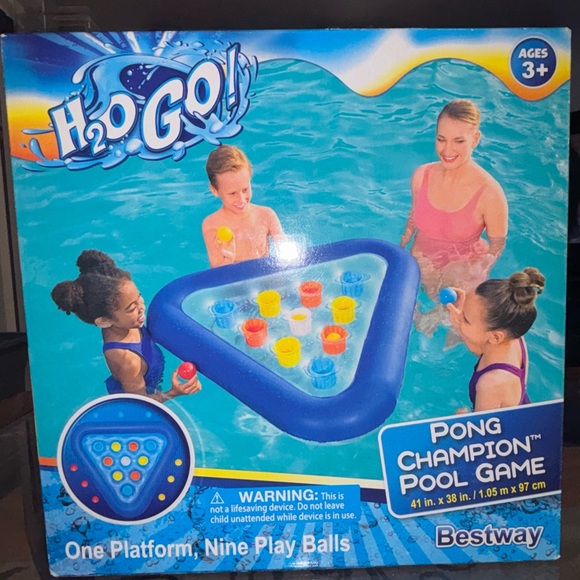 H2O GO! Pong Champion Pool Game Summer Beach toys swimming games Beer Pong NWT - Picture 3 of 7